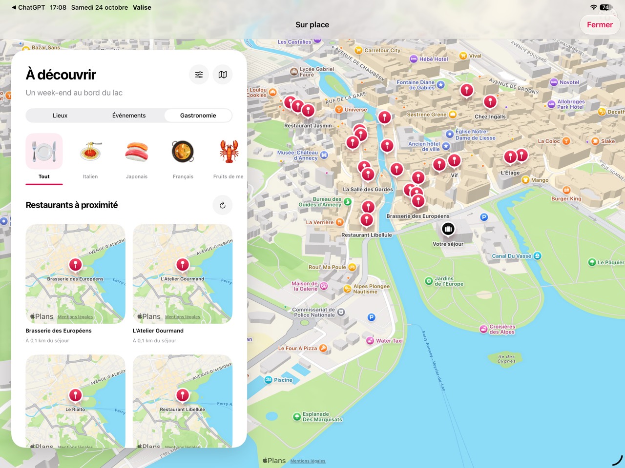 Places, events and restaurants around your stay.
