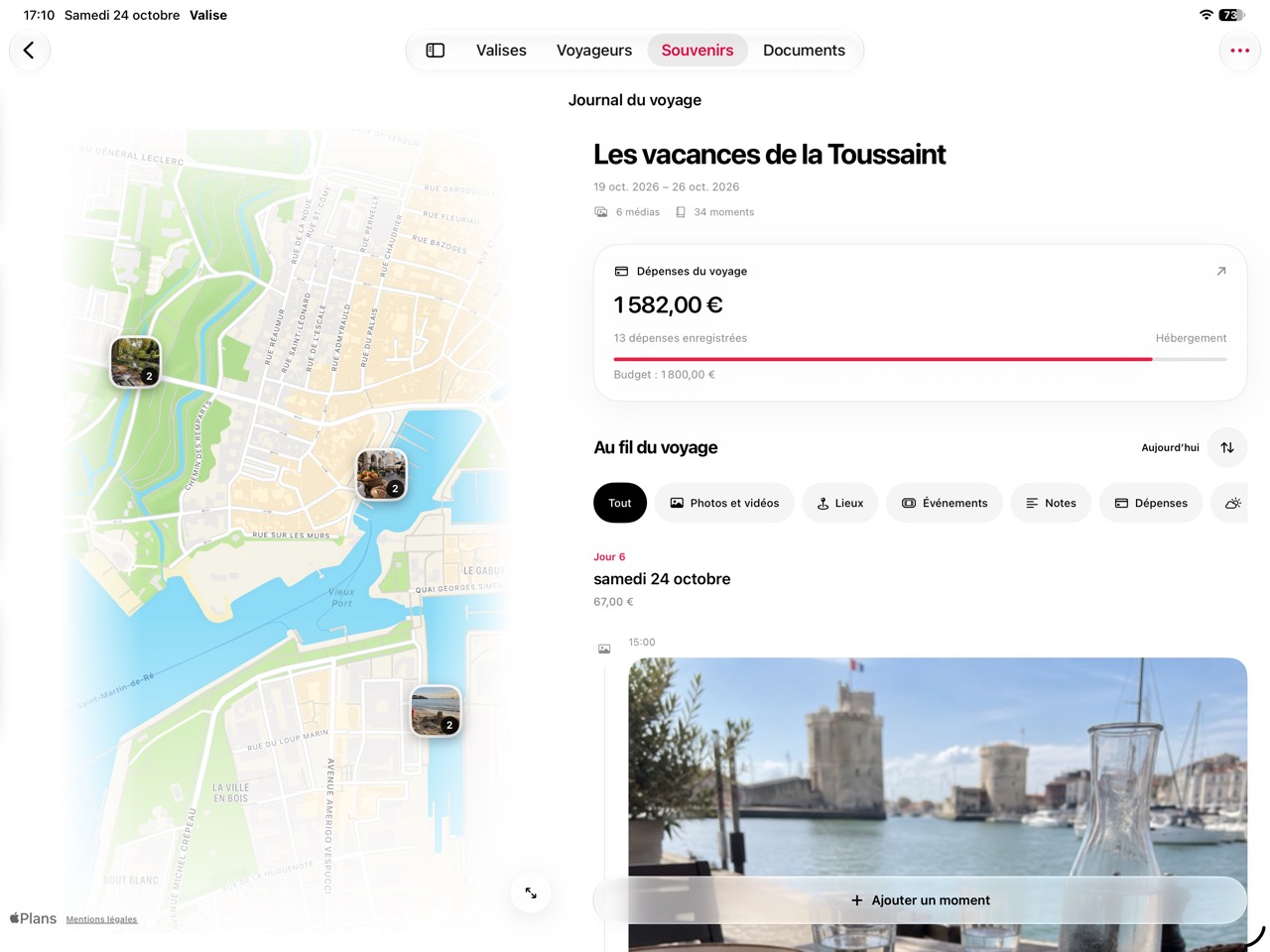 La Rochelle · The map on the left, the story on the right.